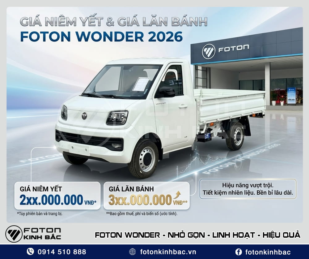 Bảng giá xe tải Foton Wonder