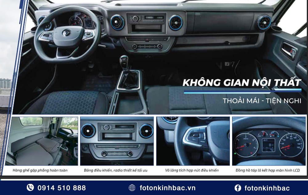 Không gian nội thất xe tải Aumark S90