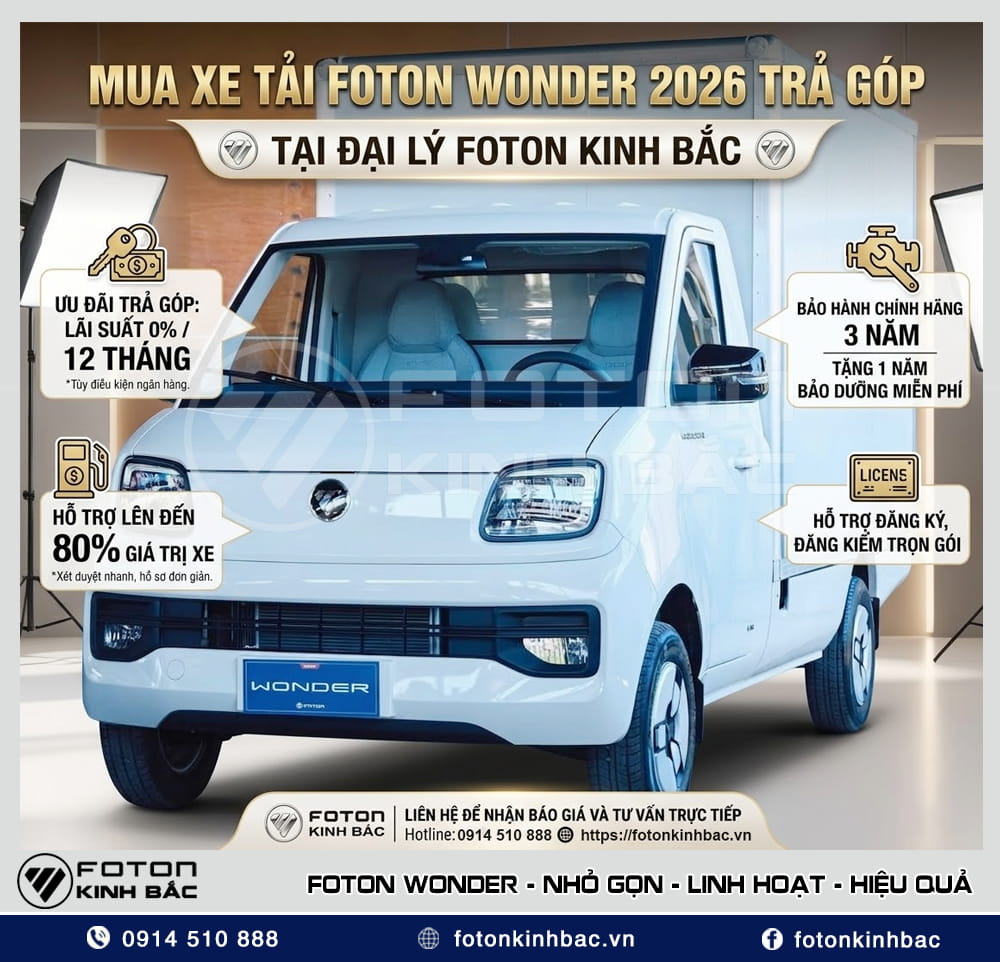 Mua xe tải Foton Wonder trả góp
